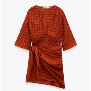 NWT - ZARA The Carla Dress - Red Wrap Dress